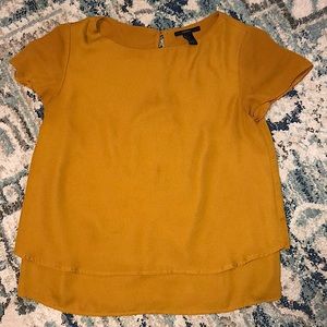 Mustard Yellow flowy Forever 21 top